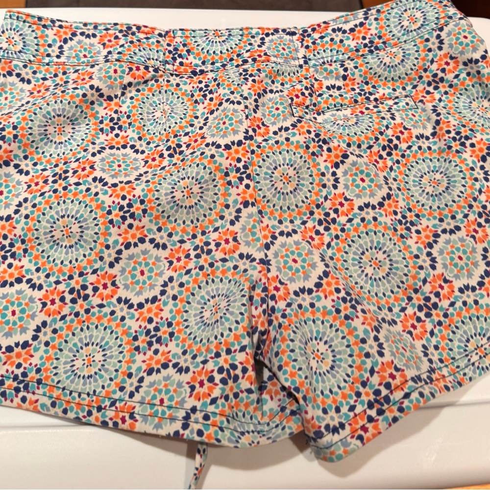 Helen Jon Floral Multicolor Board Shorts, Size 10